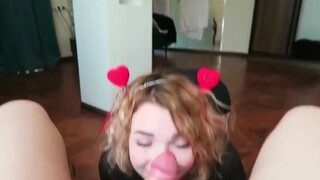 Sensual Sibling Love: Young Sister Gives Brother a Passionate BJ.