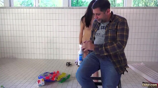 Daddys Pool of Pleasure: When a Daughters Seduction is Too Tempting to Refuse