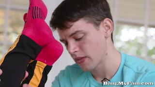 Moms Floor Fling: When Stepson Lust Takes Over