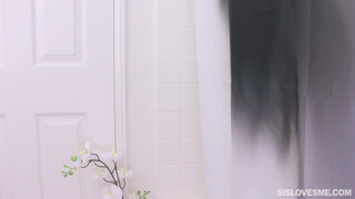 Adoring Little Sister Worships Her Brothers Massive Cock