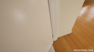 Brother Catches Sister in the Act: A Voyeuristic Look at House Cleaning