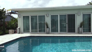 Sun-Kissed Siblings: Tanned Sister Enjoys Pleasuring Her Brothers Cock