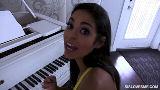 Sun-Kissed Siblings: Tanned Sister Enjoys Pleasuring Her Brothers Cock