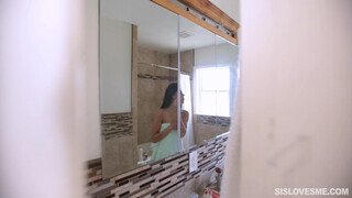 Sister Spreads Her Legs and Jumps on Brothers Dick