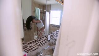 Sister Spreads Her Legs and Jumps on Brothers Dick