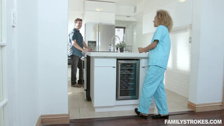 Sisterly Love: Sucking and Jerking Her Brothers Balls and Dick