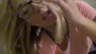 Uncontrollable Lust: Cute Sister in Glasses Sucks Brother