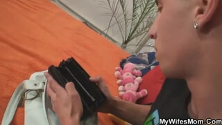 Punishment for Theft: White-haired Mom Teaches Son a Lesson with Wild Sex