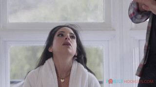 Beautiful Sister Gives Her Brother a Wake-Up Call with an Early Morning Blowjob