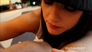 Young Sister Takes Control: Brothers Explosive Leg Jerk Ejaculation