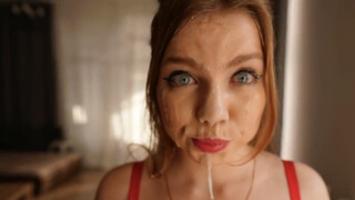 Brothers Cruel Gift: Viciously Cumming on His Sisters Face While Shes Gaming